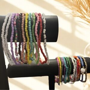 🌿 Whisperlight Boho Anklet – Soft Beaded Elegance for Every Step